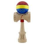 Kendama X Originala, Profesionala, Flippy, Tricolor Edition cu Stele, Super Sticky cu Cupe Mari KING SIZE V3, Rulment