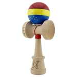 Kendama X Originala, Profesionala, Flippy, Tricolor Edition cu Stele, Super Sticky cu Cupe Mari KING SIZE V3, Rulment