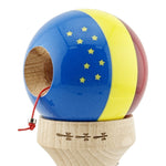 Kendama X Originala, Profesionala, Flippy, Tricolor Edition cu Stele, Super Sticky cu Cupe Mari KING SIZE V3, Rulment