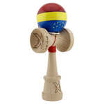 Kendama X Originala, Profesionala, Flippy, Tricolor Edition cu Stele, Super Sticky cu Cupe Mari KING SIZE V3, Rulment