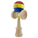 Kendama X Originala, Profesionala, Flippy, Tricolor Edition Stil Romanesc, Super Sticky cu Cupe Mari KING SIZE V3,