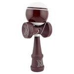 Kendama X Originala, Profesionala, Flippy, Super Sticky Legendary, Rulment Metalic cu Ata 55 cm, Alb/Maro