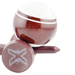 Kendama X Originala, Profesionala, Flippy, Super Sticky Legendary, Rulment Metalic cu Ata 55 cm, Alb/Maro