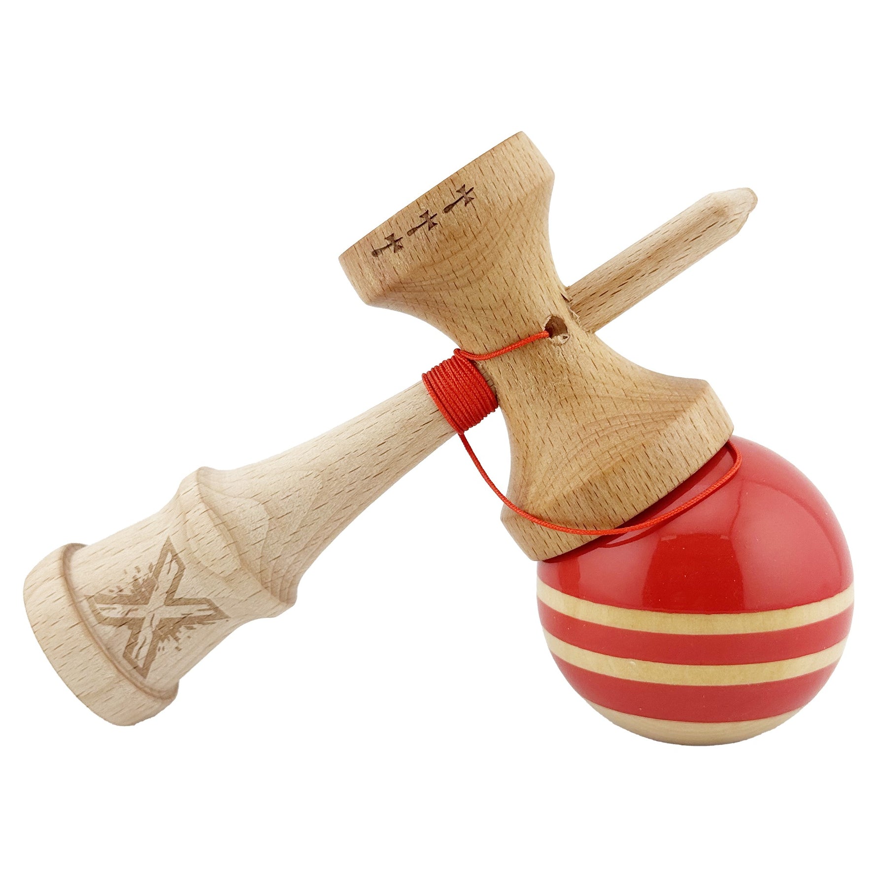 Kendama X Rainbow Originala, Profesionala, Flippy, Big Cups V2, Super Sticky cu Cupe Mari, Rulment Metalic, din lemn 18