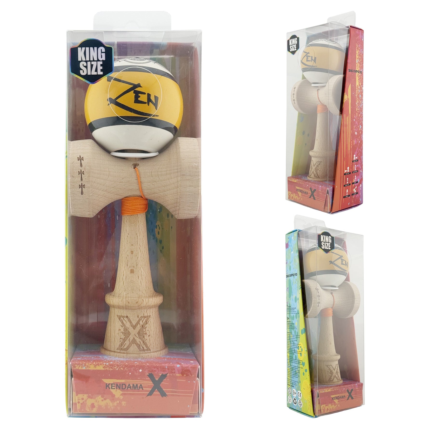 Kendama X Zen Series Originala, Profesionala, Flippy, Cupe Mari KING SIZE V3, Super Sticky, Gaura in Baza, Rulment