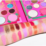 Set de Machiaj Kevin&Coco, 72 de Culori, Paleta de Farduri, Iluminatoare, Blush, Model Christmas Babe, Oglinda Glob,