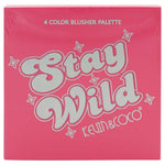 Paleta de Blush, KEVIN&amp;COCO, 4 Culori Stay Wild, 12.2 x 12.2 x 0.9 cm