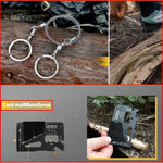 Kit supravietuire multifunctional Flippy, Instrumente profesionale, Agatatoare ghiozdan, pentru Camping, Drumetii,