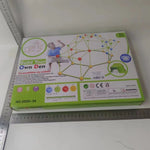 Kit de Constructie Fort 3D pentru Copii, Flippy, 560 g, 36 Sfere, 51 Tije, Panza Verde Impermeabil, 3 ani, Educativ,