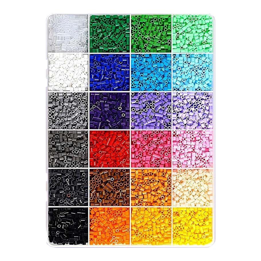 Kit de Margele Perle, Flippy, Set DIY 3D din 24 de Culori, 2000 de piese, Instrumente pentru Margele Incluse, 2.6 mm in