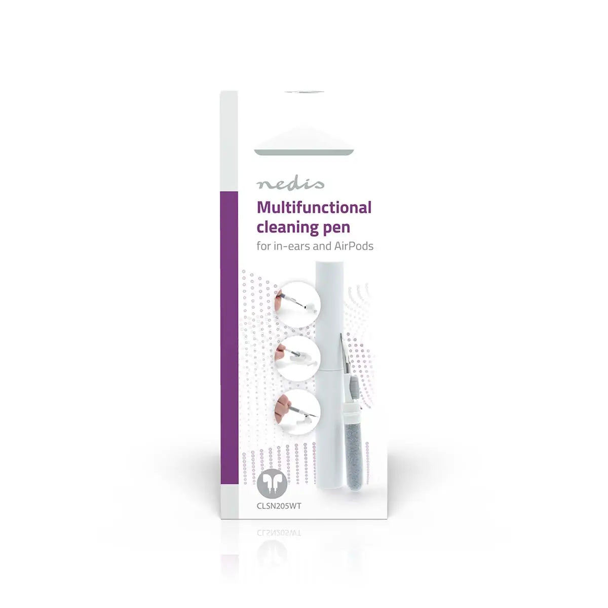 Kit Nedis CLSN205WT de curatare casti in-ear 3 in 1