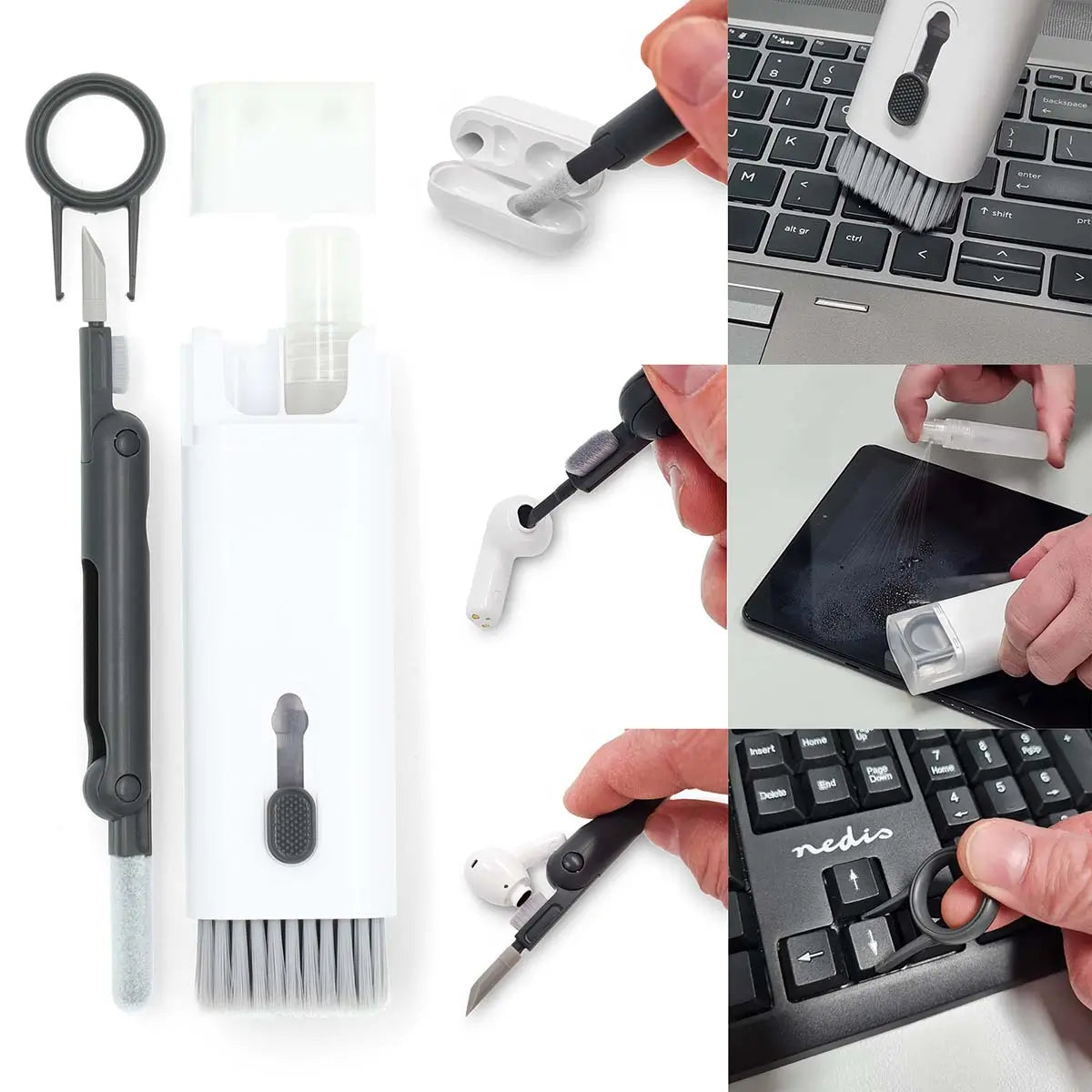 Kit Nedis CLSN210WT de curatare dispozitive electronice 7 in 1