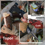 Kit supravietuire multifunctional 16 in 1 Flippy, Instrumente profesionale, Agatatoare ghiozdan, pentru Camping,