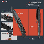 Kit supravietuire multifunctional 16 in 1 Flippy, Instrumente profesionale, Agatatoare ghiozdan, pentru Camping,