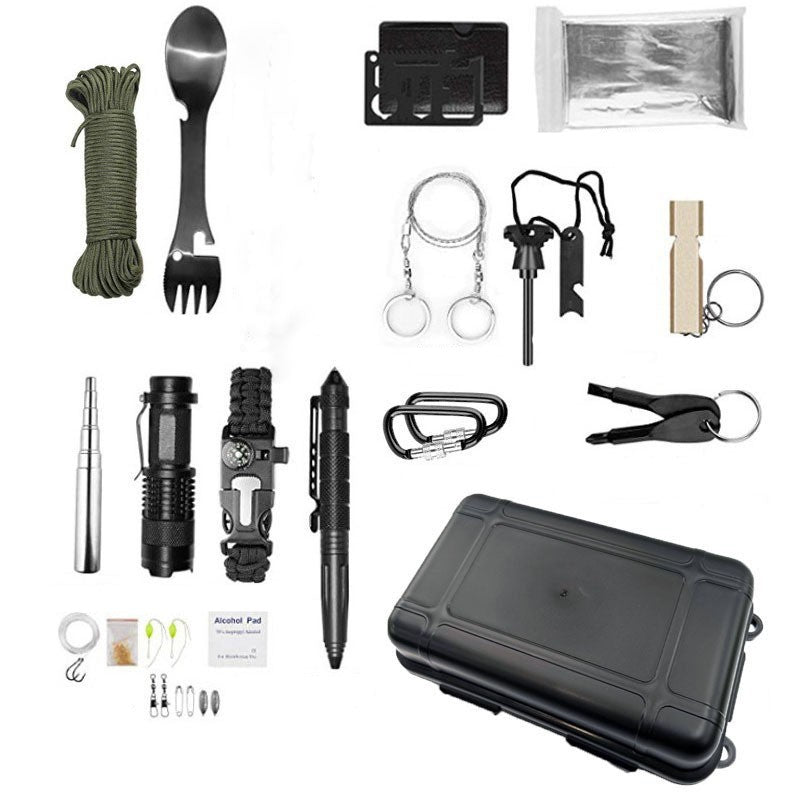 Kit supravietuire multifunctional Flippy, Instrumente profesionale, Agatatoare ghiozdan, pentru Camping, Drumetii,