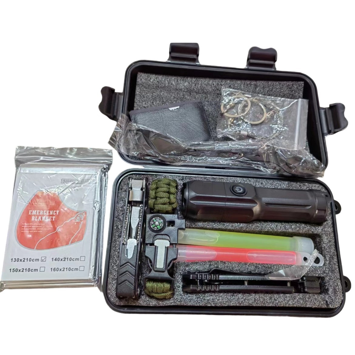 Kit supravietuire multifunctional, Flippy, Instrumente profesionale, Tip Valiza, pentru Camping, Drumetii, Aventuri in