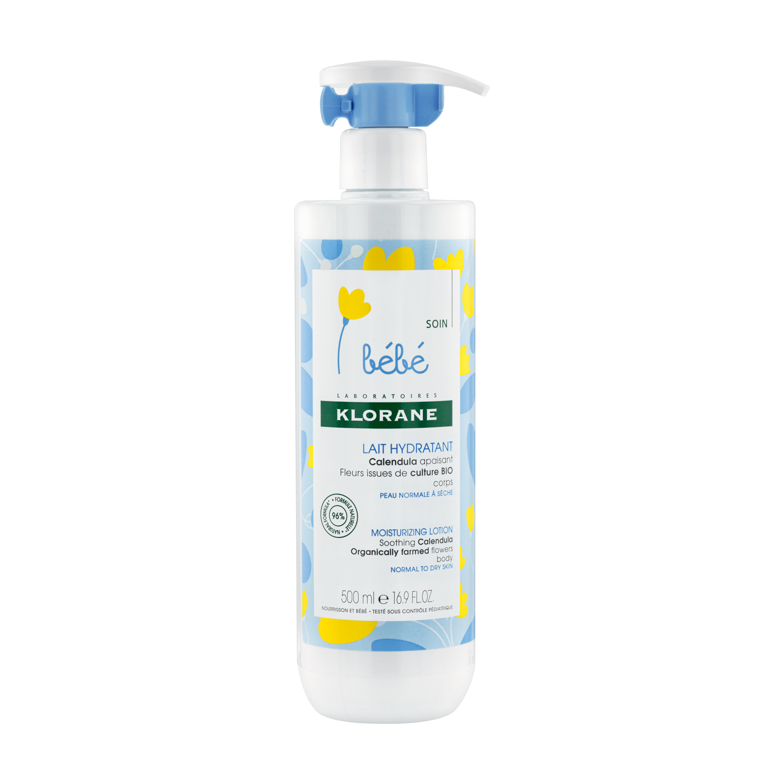 Klorane, Baby, Gălbenele, Hidratant, Laptele pentru corp, 500 ml