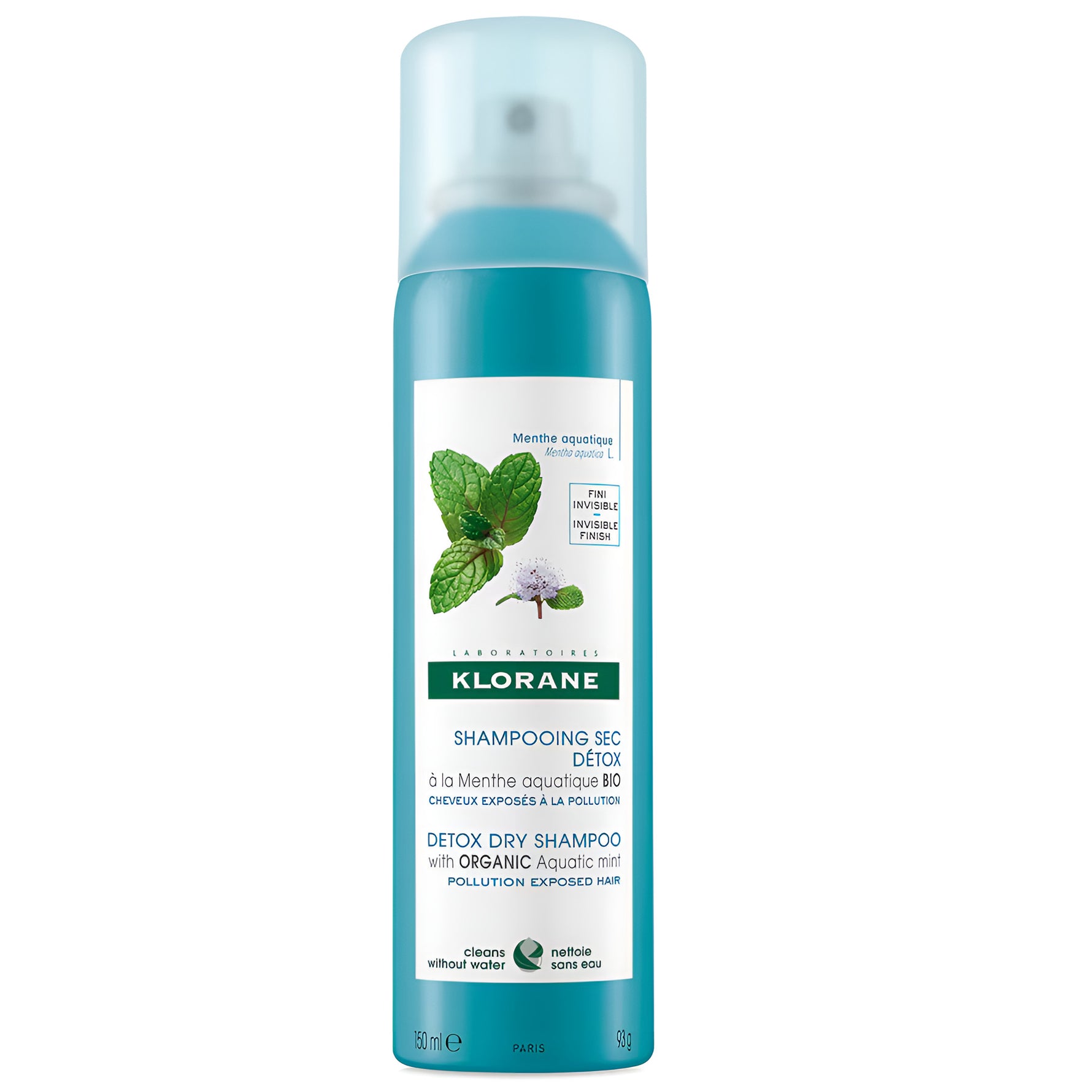 Klorane, Detox, Mentă, Șampon uscat, Clarifies, 150 ml