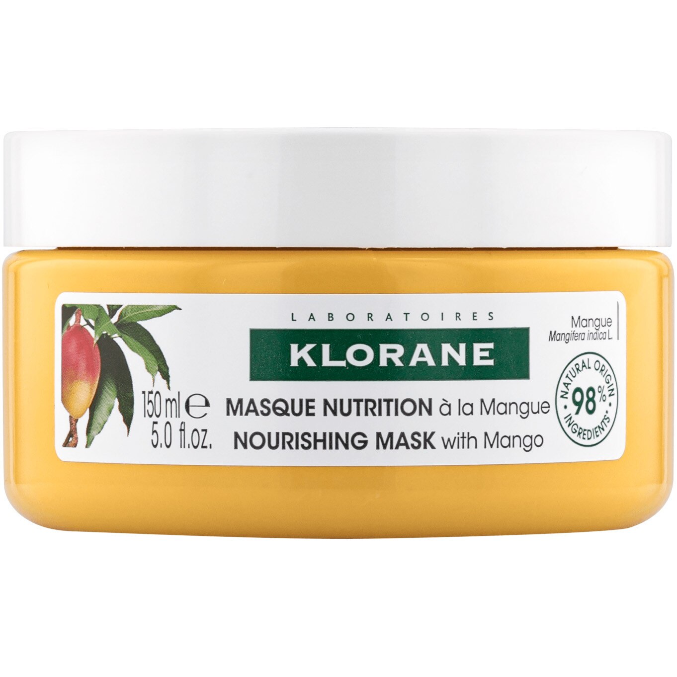 Klorane, Mango Butter Nutrition, Mască cremă pentru tratamentul părului, Pentru hrănire, 150 ml