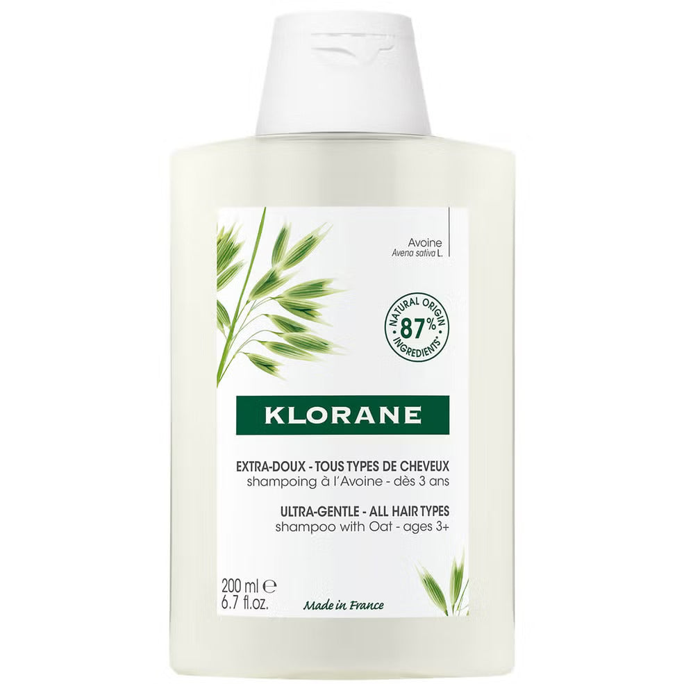 Klorane, Oat Milk, Șampon pentru păr, Curățare blândă, 200 ml