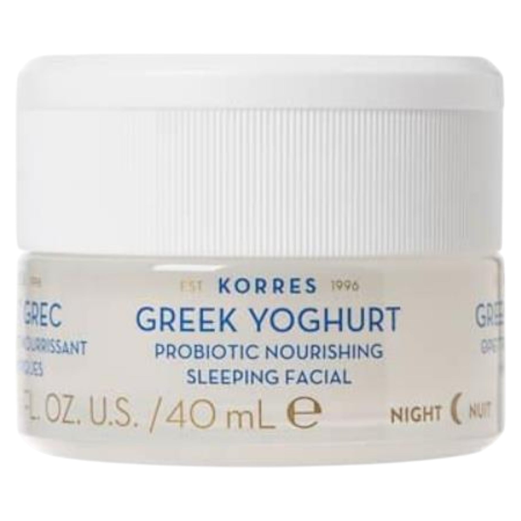 Korres, Greek Yoghurt Probiotic, Hrănitor, Cremă de corp, Pentru față, Noaptea, 40 ml