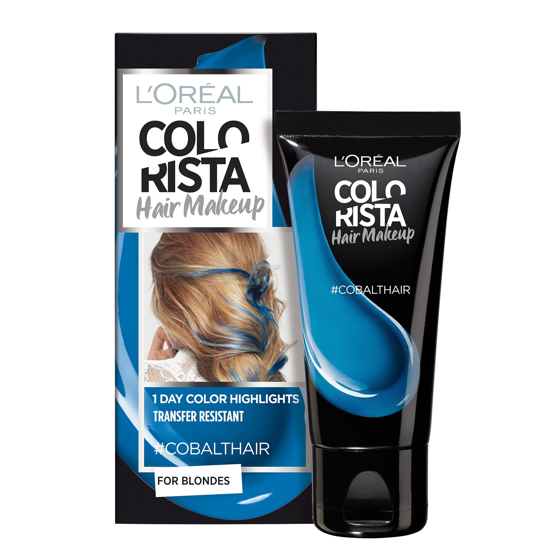 L'Oreal Paris, Colorista Hair Makeup, Vopsea de păr semi-permanentă,  #COBALTHAIR, 30 ml - Olmarkt