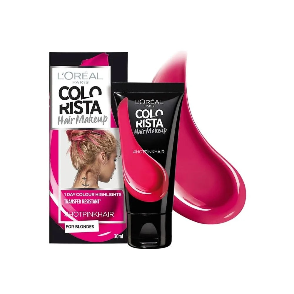 L'Oreal Paris, Colorista Hair Makeup, Vopsea de păr semi-permanentă,  #HOTPINKHAIR, 30 ml - Olmarkt