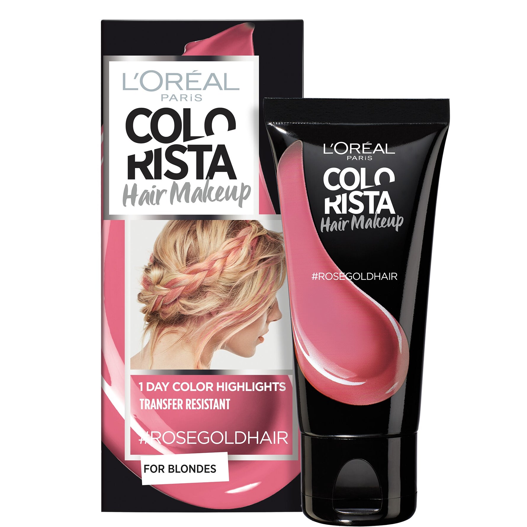 L'Oreal Paris, Colorista Hair Makeup, Vopsea de păr semi-permanentă,  #ROSEGOLDHAIR, 30 ml - Olmarkt