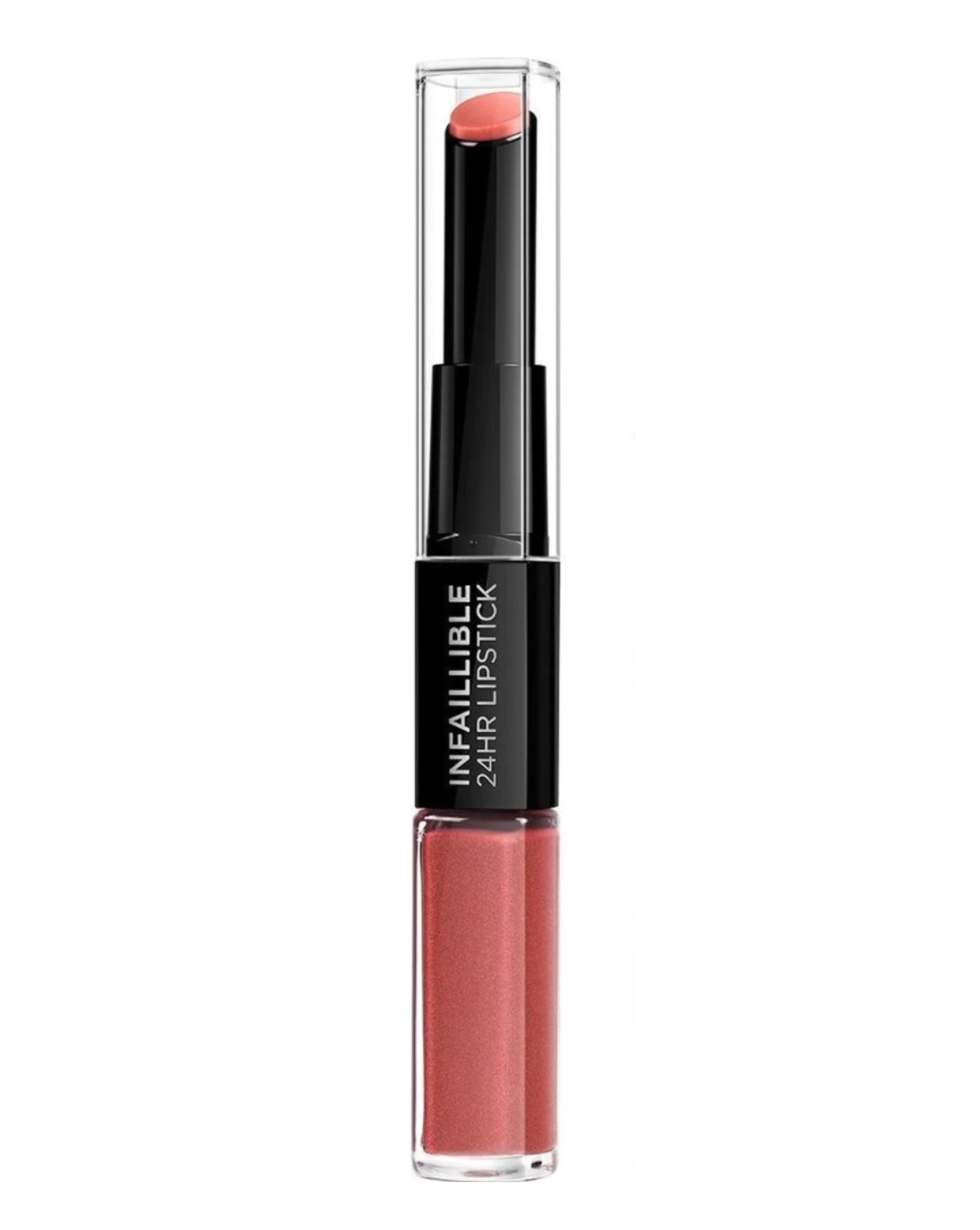 L'Oreal Paris, Infaillible 24H , Ruj cremos & luciu de buze, 404, Coral Constant, 5.6 ml - Olmarkt