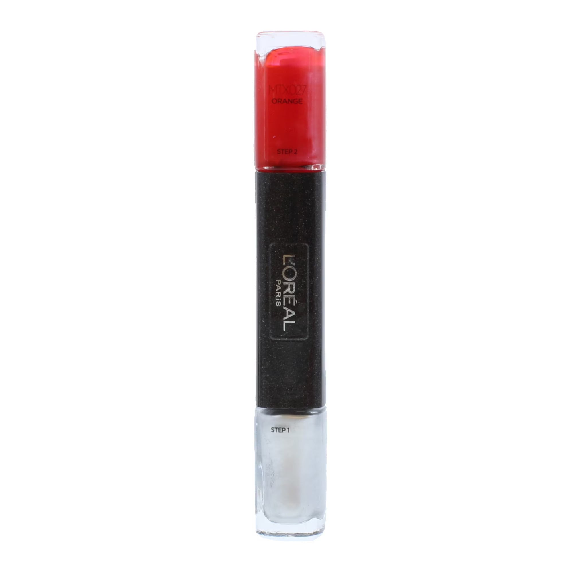 L'Oreal Paris, Infallible, Efect de gel, Ojă de unghii 2-în-1, MTX 027, Portocaliu, 2 x, 5 ml - Olmarkt