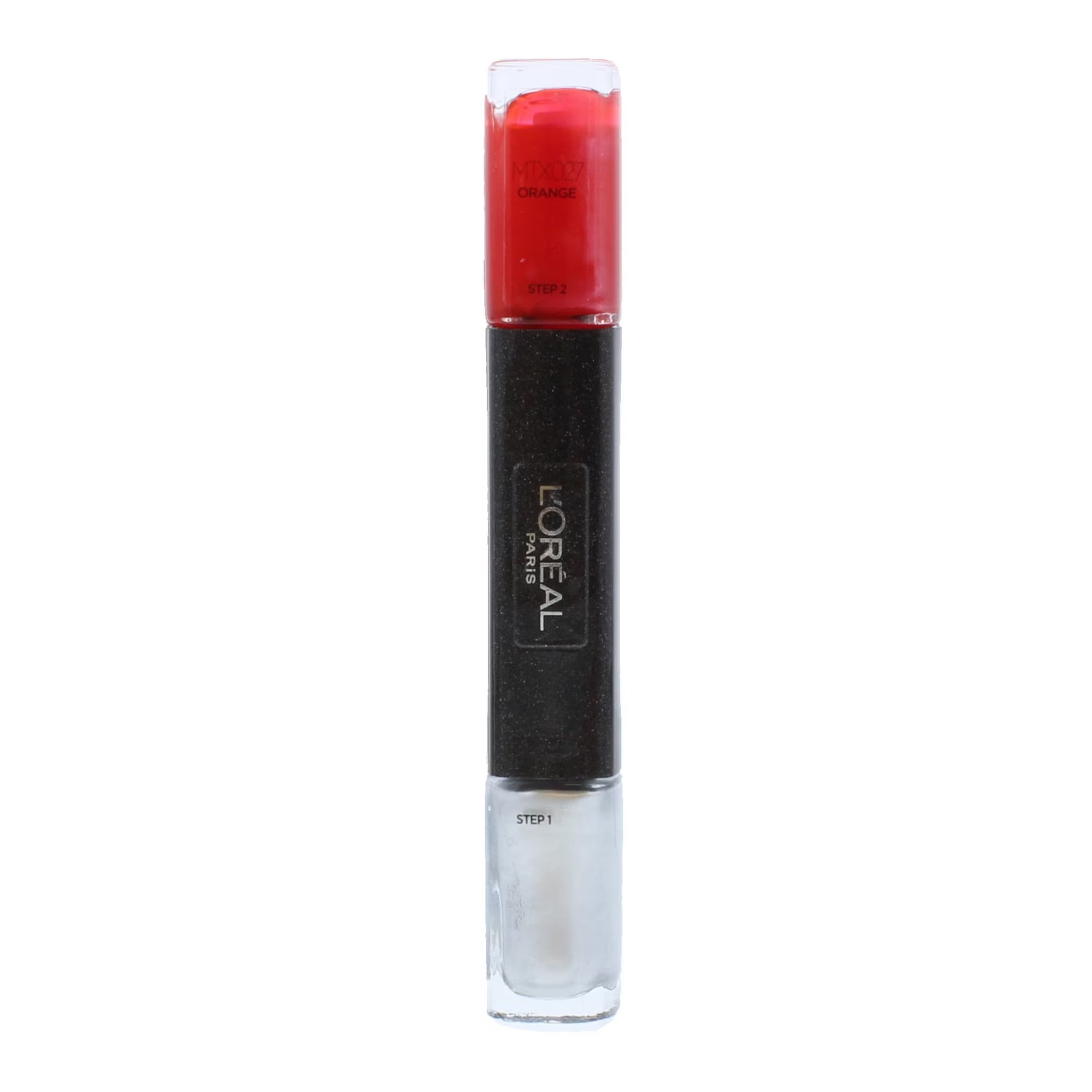 L'Oreal Paris, Infallible, Efect de gel, Ojă de unghii 2-în-1, MTX 027, Portocaliu, 2 x, 5 ml - Olmarkt