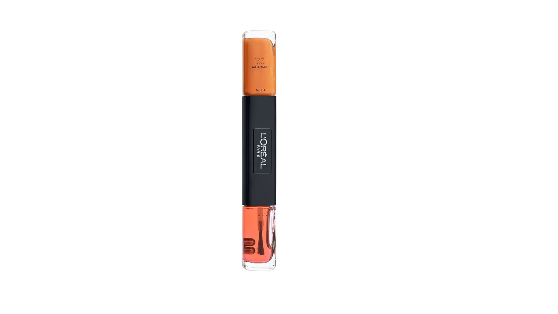 L'Oreal Paris, Infallible, Efect de gel, Ojă de unghii 2-în-1, 135, Mergi-Portocaliu, 2 x, 5 ml - Olmarkt