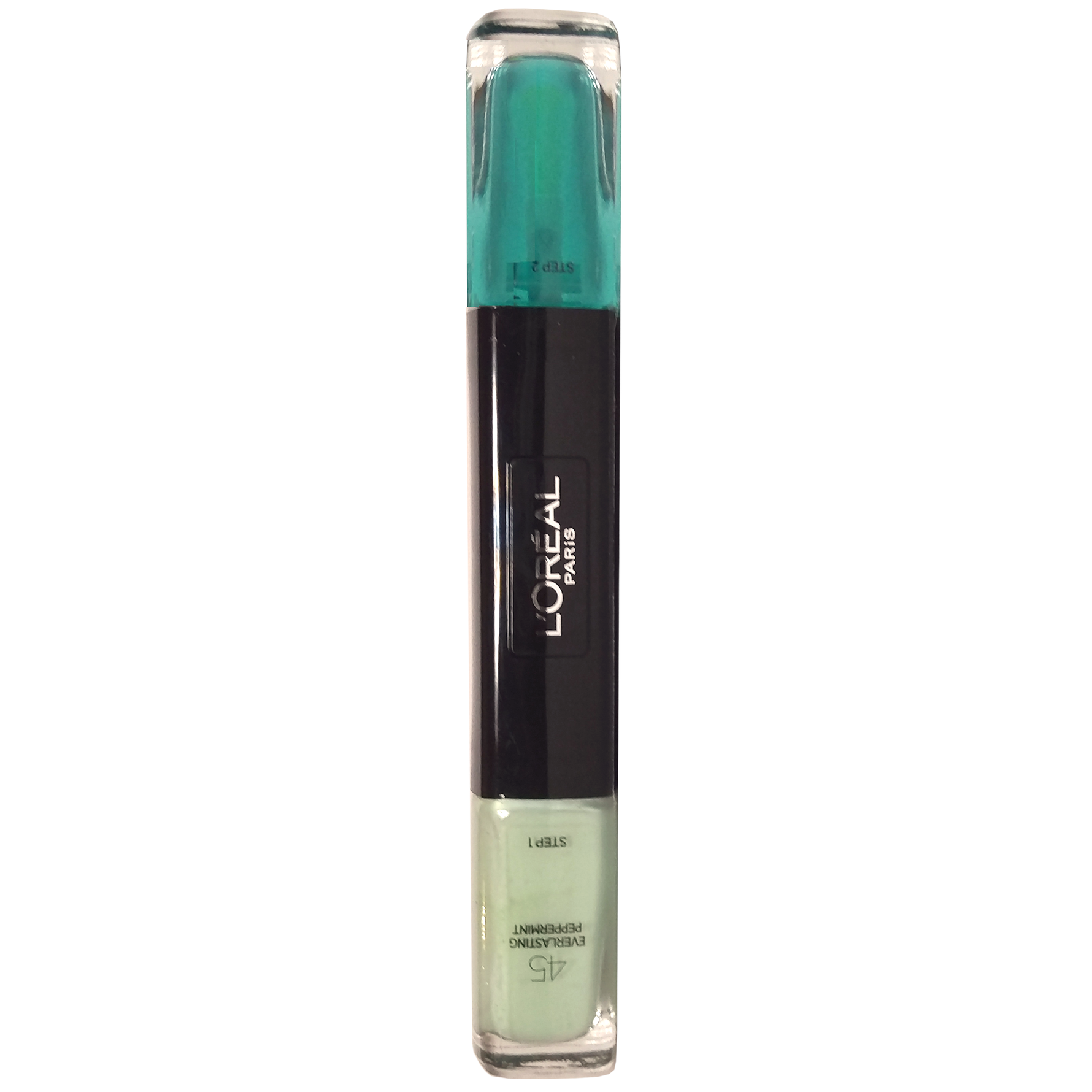 L'Oreal Paris, Infallible, Efect de gel, Ojă de unghii 2-în-1, 45, Mentă veșnică, 2 x, 5 ml - Olmarkt