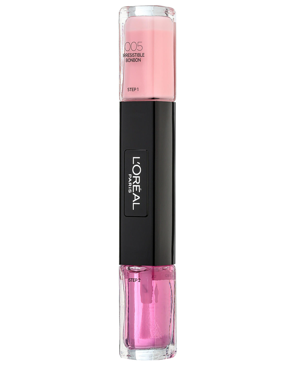 L'Oreal Paris, Infallible, Ojă de unghii 2-în-1, 005, Bonbon irezistibil, 2 x, 5 ml - Olmarkt
