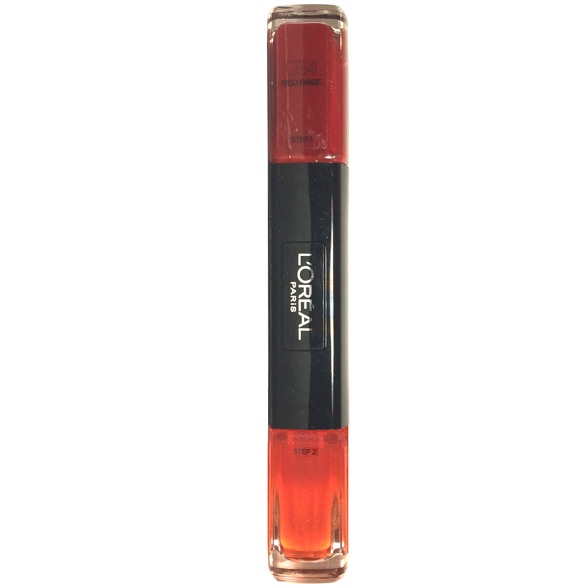 L'Oreal Paris, Infallible, Ojă de unghii 2-în-1, 034, Furie roșie, 2 x, 5 ml - Olmarkt