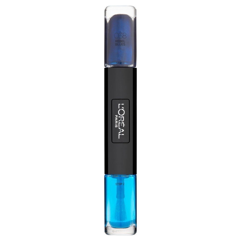 L'Oreal Paris, Infallible, Ojă de unghii 2-în-1, 038, Bluesul rebel, 2 x, 5 ml - Olmarkt