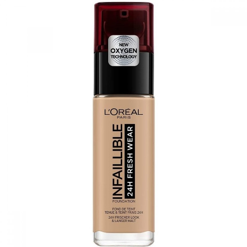 L'Oreal Paris, L'Oreal Paris Infaillible 24H, Fond de ten lichid, 220 Nisip, SPF 25, 30 ml