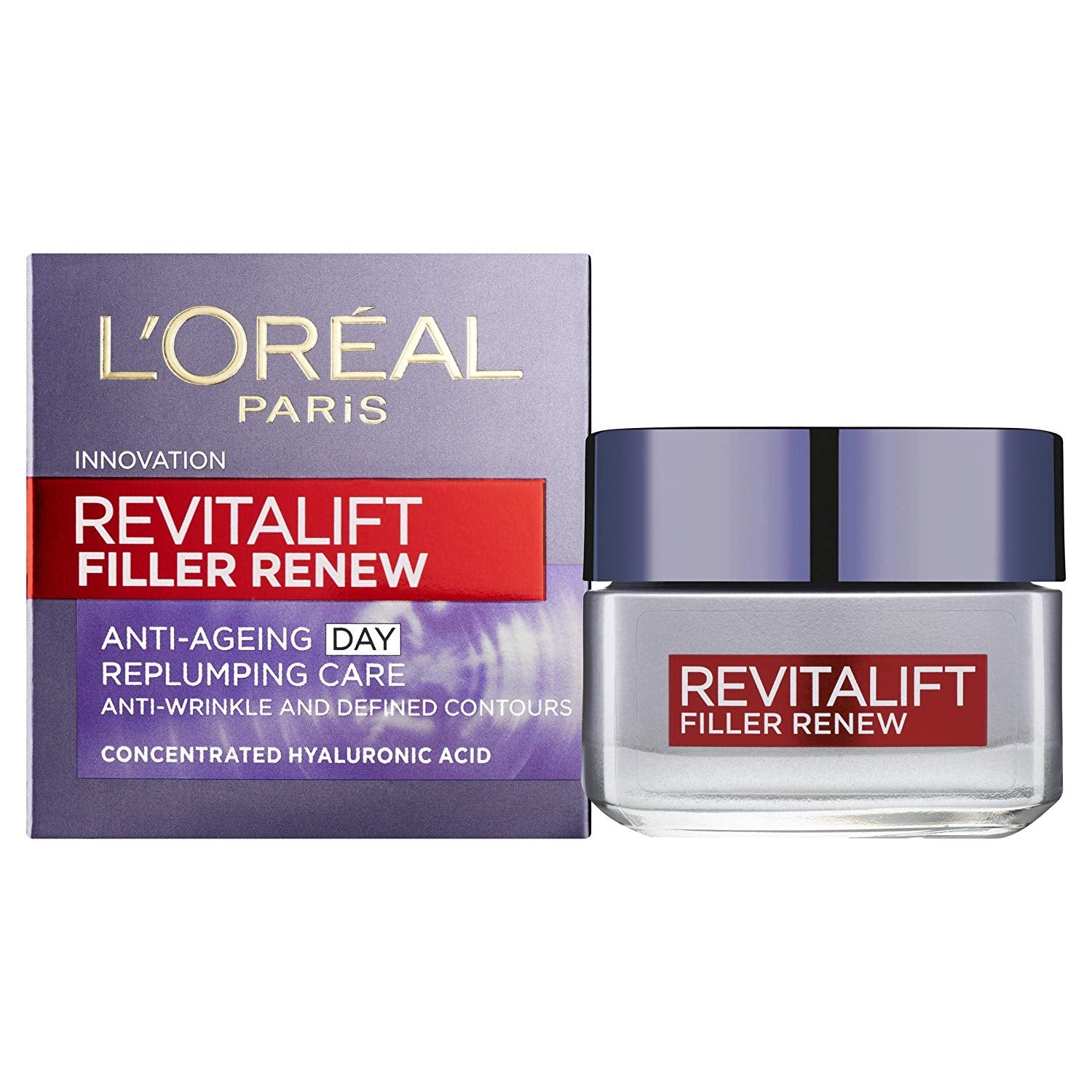 L'Oreal Paris, Revitalift Filler, Anti-îmbătrânire, Smântână, Pentru față, 50 ml - Olmarkt