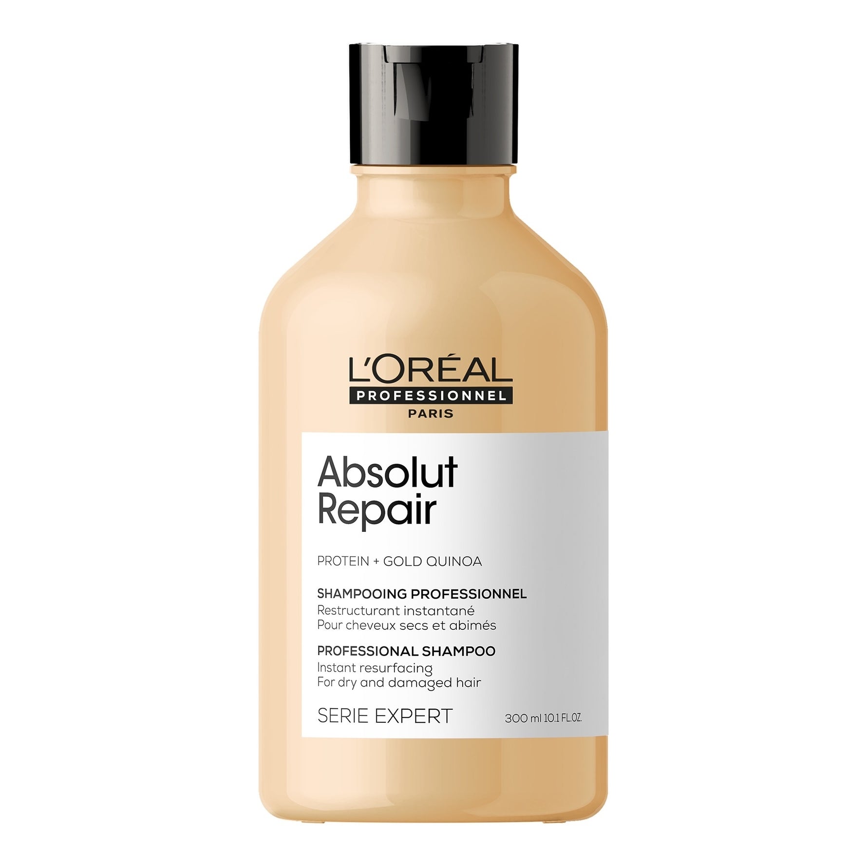 L'Oreal Professionnel, Serie Expert Absolut Repair, Proteină + Quinoa aurie, Șampon pentru păr, Resurfațare instantanee, 300 ml