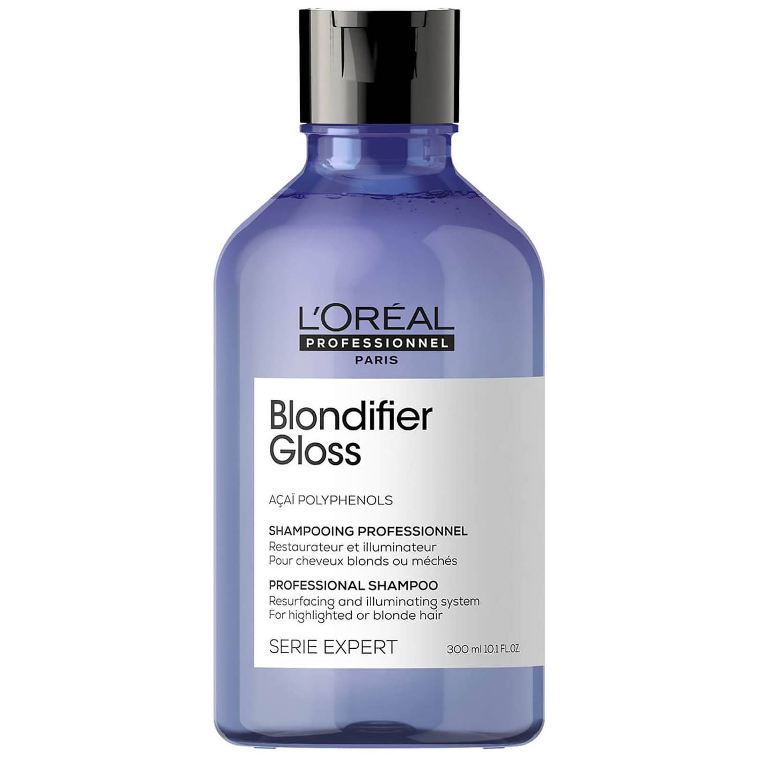 L'Oreal Professionnel, Serie Expert Blondifier Gloss, Polifenoli de acai, Șampon pentru păr, Refacere și iluminare, 300 ml