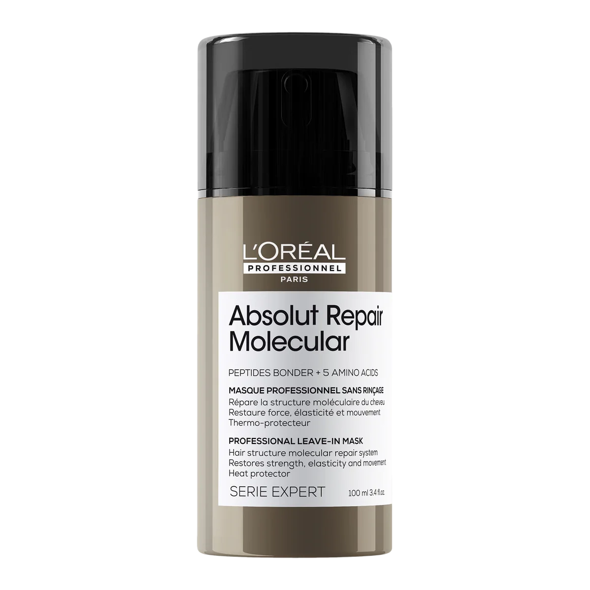 L'Oreal Professionnel, Serie Expert Absolut Repair Molecular, Tratament cu cremă fără clătire pentru păr, Pentru reparații, 100 ml