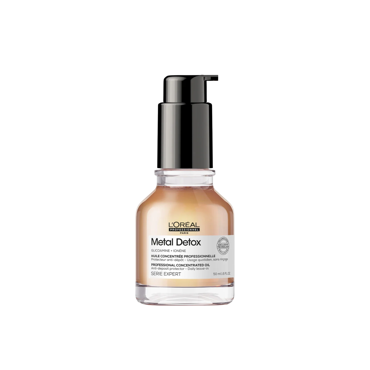 L'Oreal Professionnel, Serie Expert Metal Detox, Glicoamină + Ionene, Tratament cu ulei pentru păr, Protector anti-depunere, 50 ml
