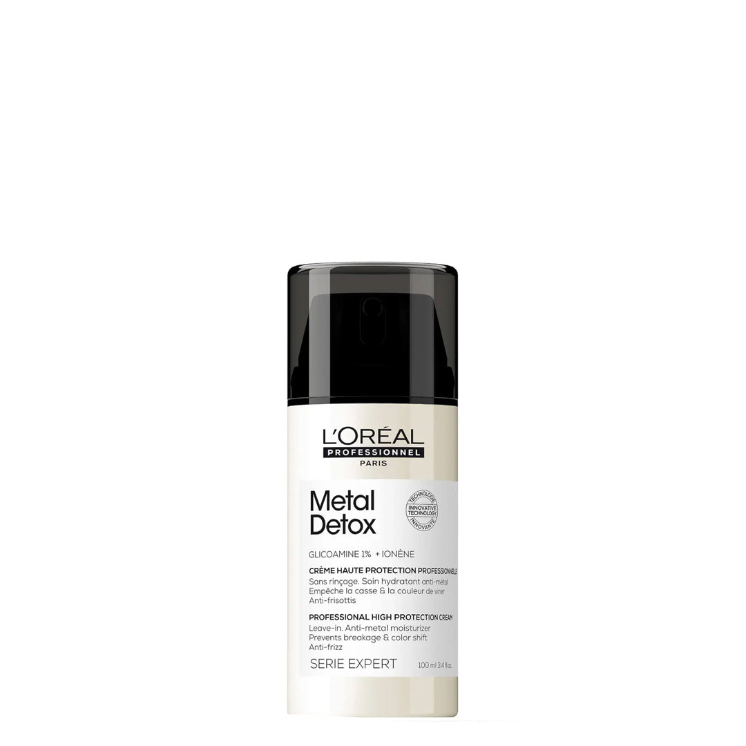 L'Oreal Professionnel, Serie Expert Metal Detox, Tratament cu cremă fără clătire pentru păr, Antimetal, 100 ml