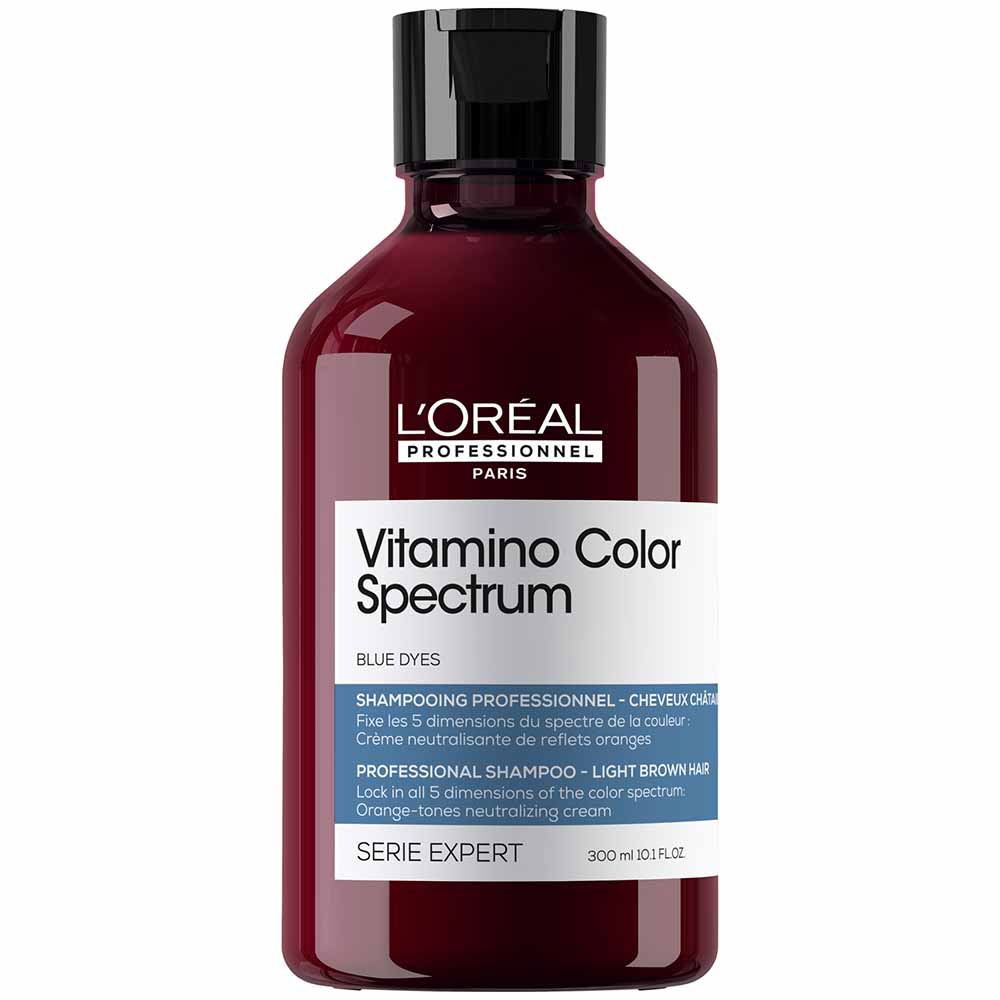 L'Oreal Professionnel, Vitamino Color Spectrum, Șampon pentru păr, Contracarează tonurile galbene sau portocalii, 300 ml
