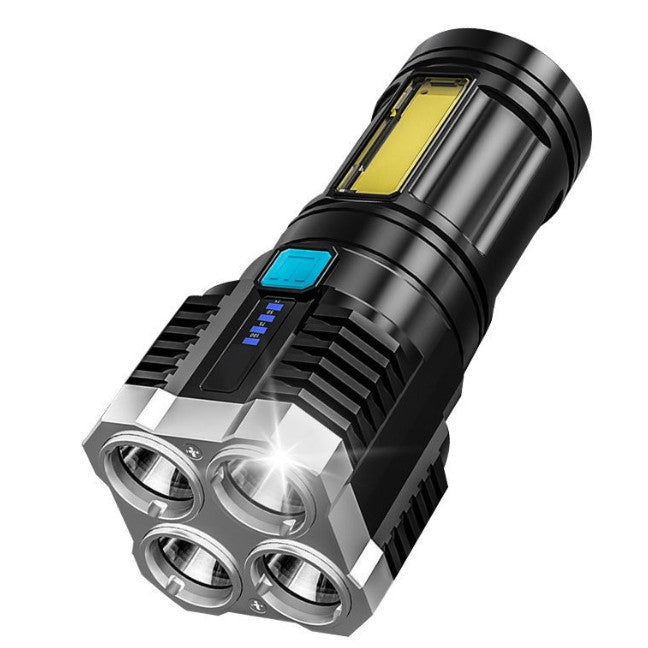 Lanterna LED Tactica 2 in 1, Flippy, 4 Moduri de Iluminare, Tip Proiector COB, Rezistenta la Apa, Reincarcabila, USB,