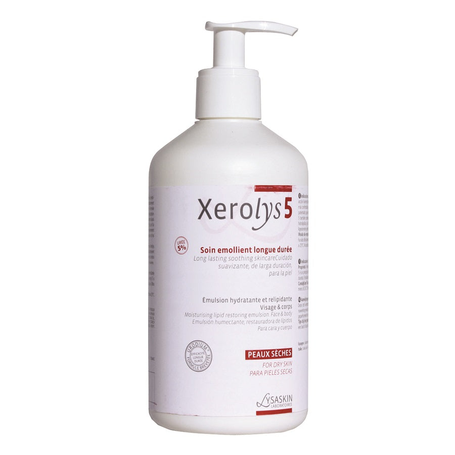 Lab Lysaskin, Xerolys 5, Protejează și hidratează, Emulsie pentru corp, Pentru față și corp, 500 ml