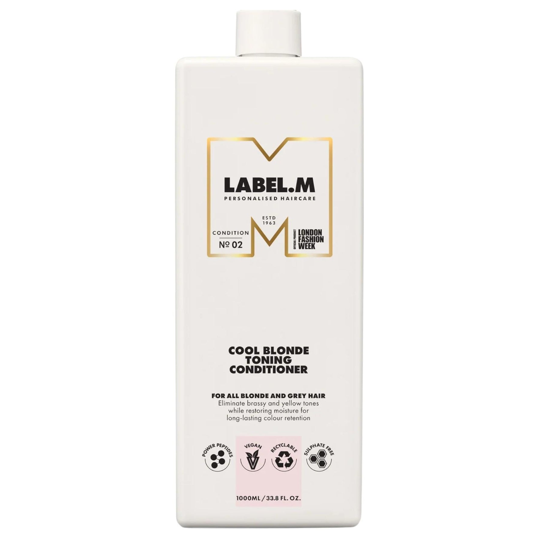 Label.M, Cool Blonde, Balsam de păr, Pentru neutralizarea tonurilor galbene, 1000 ml