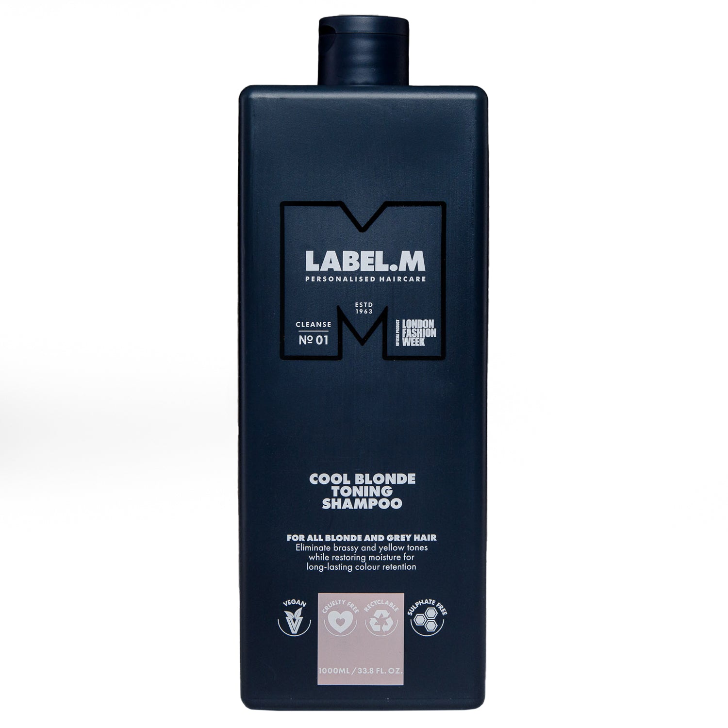 Label.M, Cool Blonde, Șampon pentru păr, Pentru neutralizarea tonurilor galbene, 1000 ml