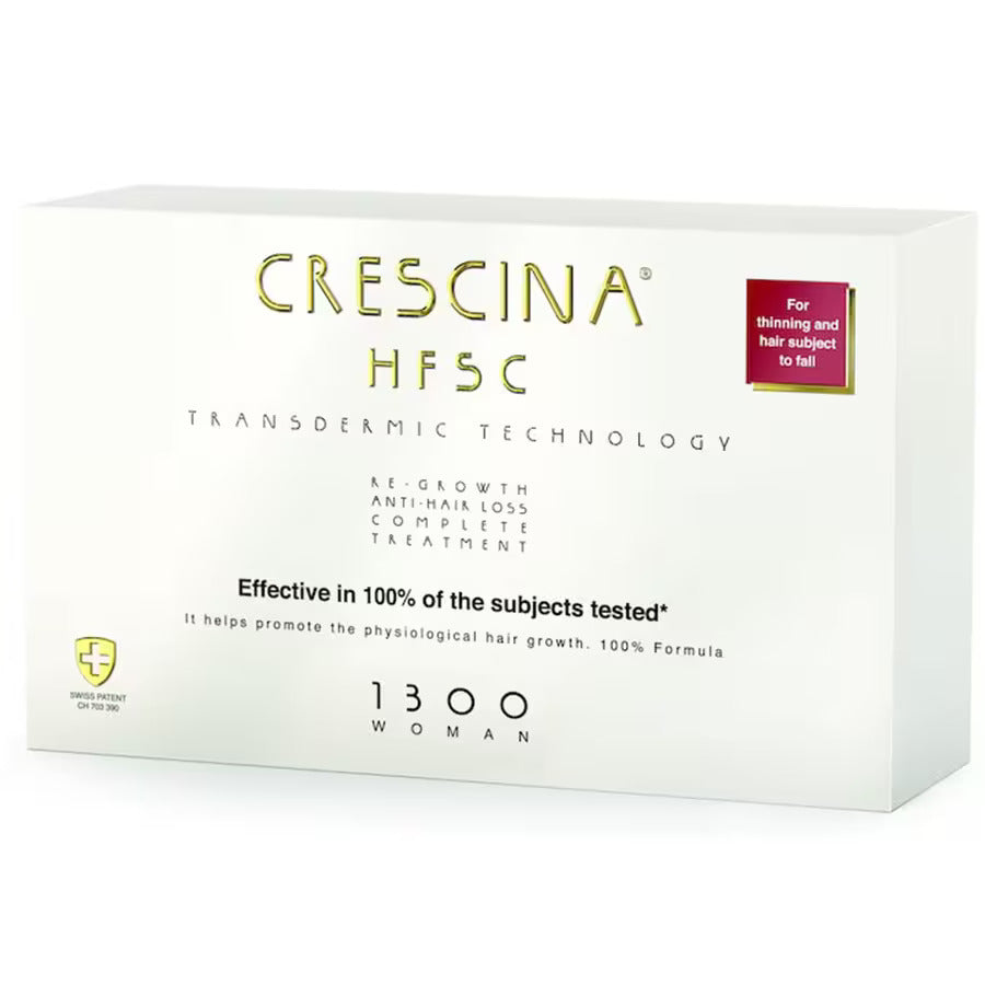 Labo, Crescina, Transdermic HFSC 1300, Pentru stimularea creșterii, Ser tratament în fiole, Pentru scalp, Pentru femei, 10 +10 buc, 3.5 ml