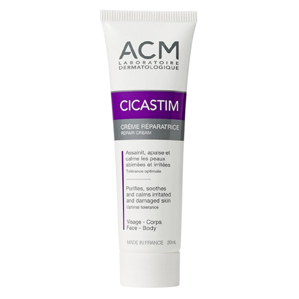Laboratoire ACM, Cicastim, Reparator, Smântână, Pentru față și gât, 20 ml